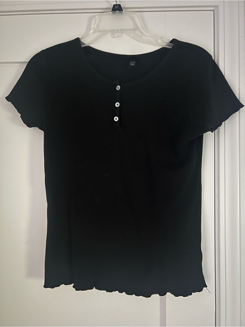 art class Black Ribbed Short sleeve tee size XL (14/16)